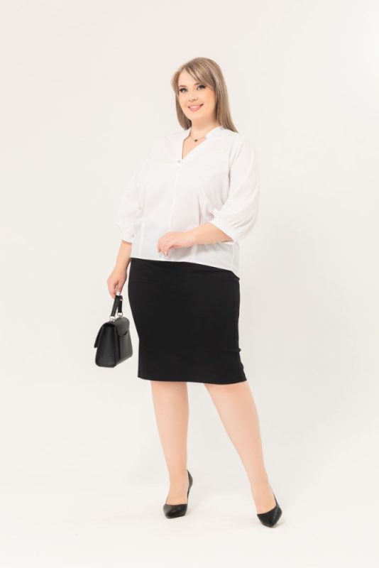 18943-1_белый_1 блуза, 18930-1_чёрный_1 юбка