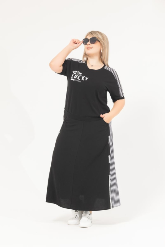 18889-1_чёрный_2 футболка, 18907-1_чёрный_2 юбка