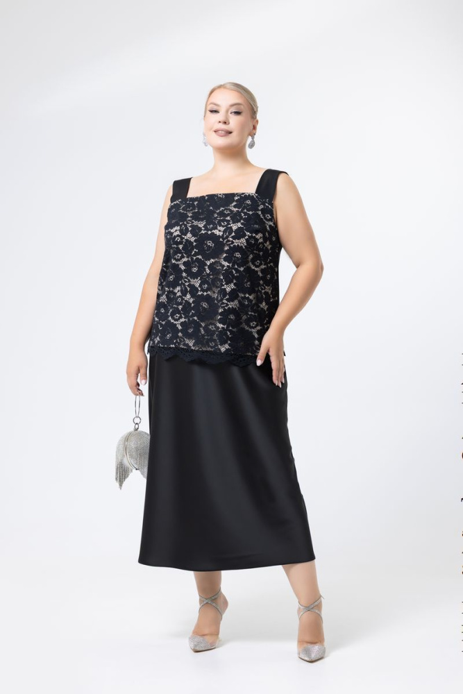 133199-1_черно-бежевый_2топ, 173086-1_чёрный юбка   _result