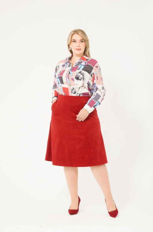 18964-1_мультиколор_4 рубашка,18954-1_бордовый_1 юбка