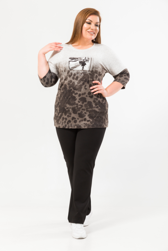 18599-1_мультиколор_1 туника, 18607-1_чёрный_1 брюки